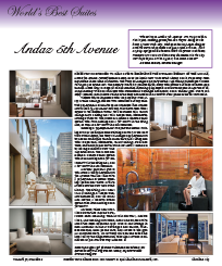World's Best Suites - Andaz 5th Avenue